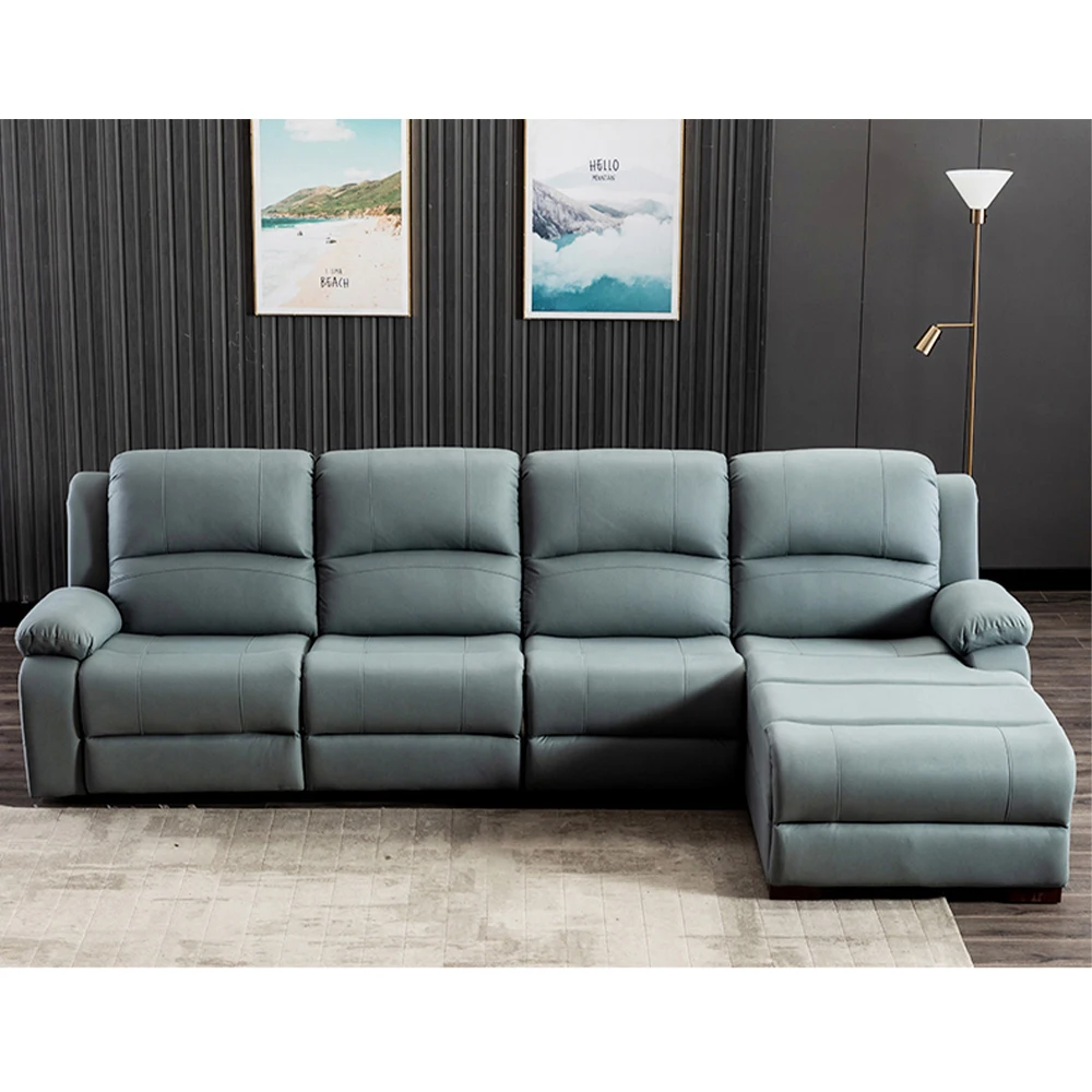 Home Cinema Couch - 本革製手動電動リクライニングソファシアターパワーリクライニングカウチリビングルームシネマソファシーティングルーム家具
