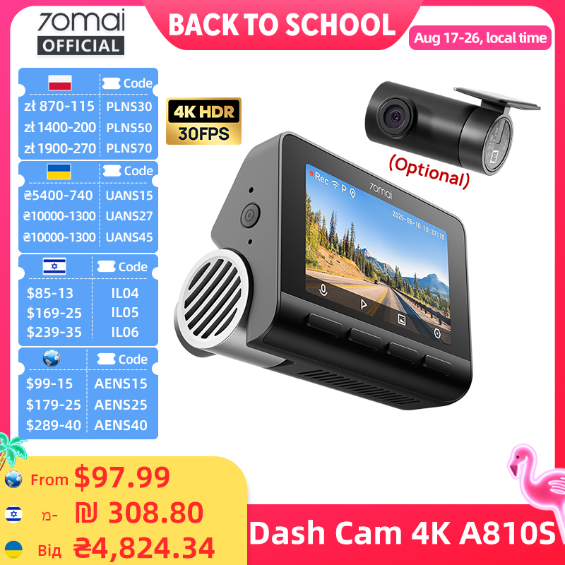 Home Cinema Blu Ray Sony - 70mai ダッシュカム A810S 4K HDR GPS