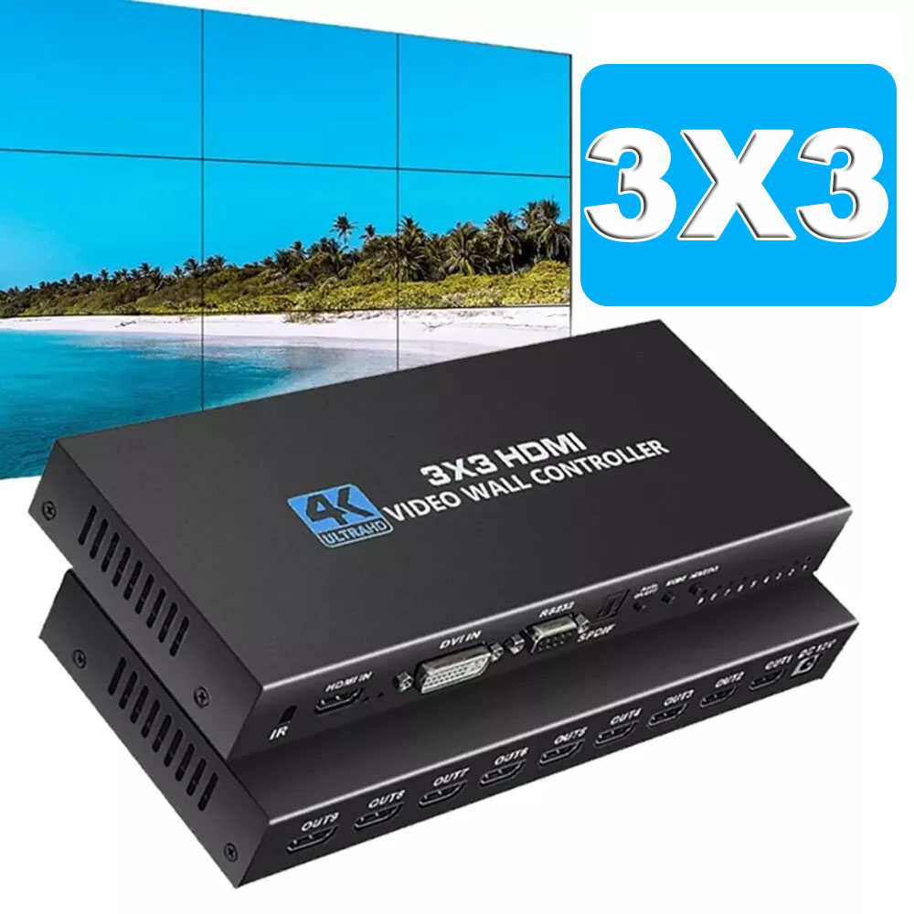 Home Cinema Screen - 4K HDMI ビデオ ウォール コントローラー 3X3/2X3/2X2