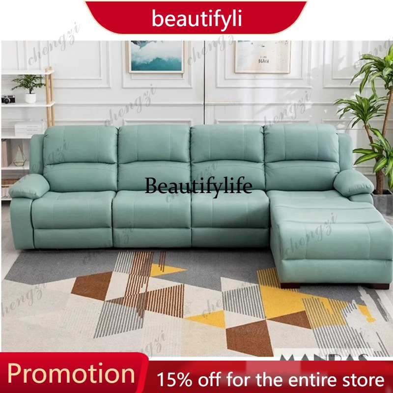 Home Cinema Couch - 01Aレザー製手動電動リクライニングソファシアターパワーリクライニングカウチリビングルームシネマソファシーティングルーム家具