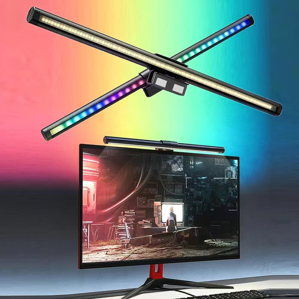 Home Cinema Led - LEDスクリーンハンギングライト USB電源付き 無段階調光 目の保護 モニターライトバー コンピュータ作業