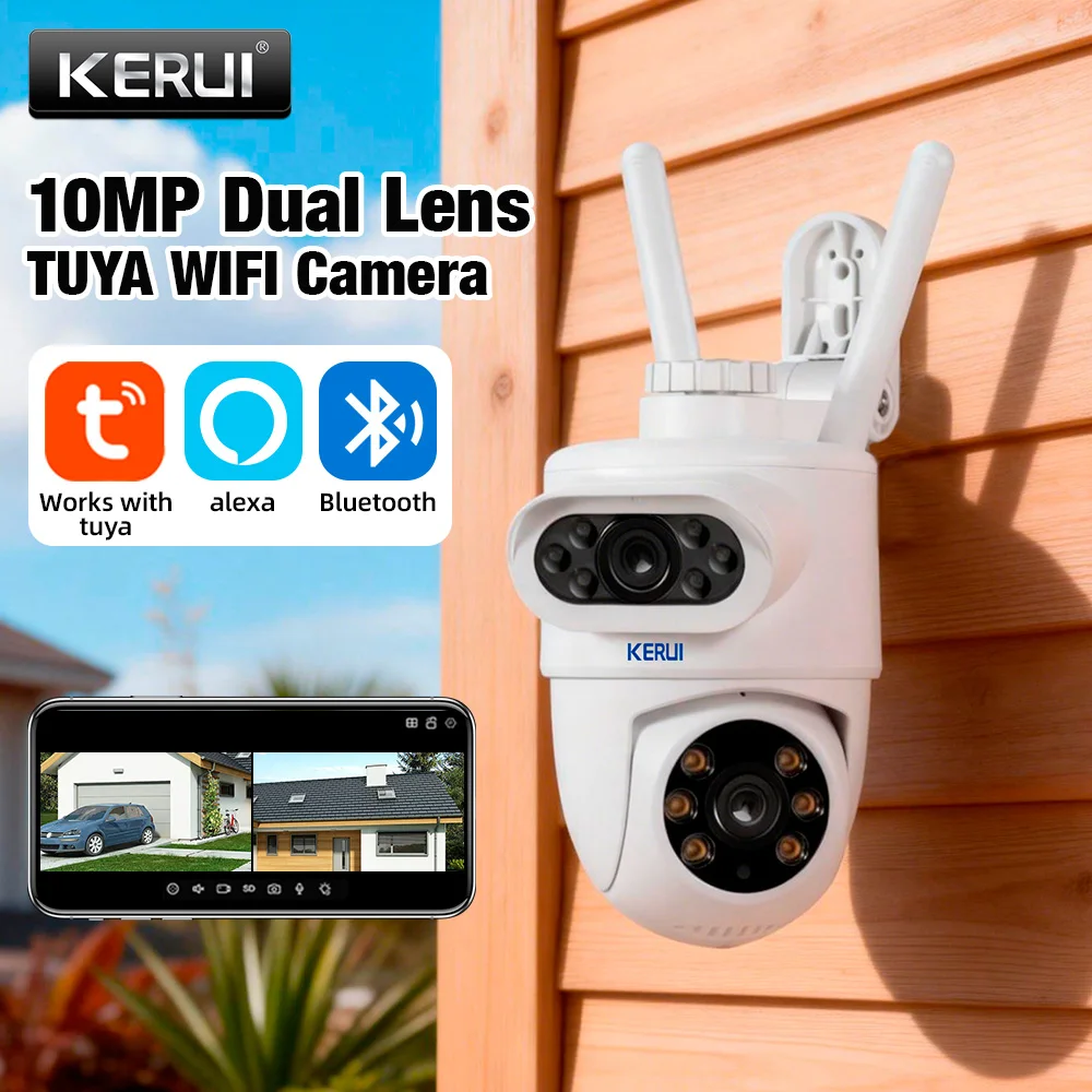 Home Cinema Screen - KERUI 5K 10MP デュアルレンズPTZ WIFIカメラ フルHD