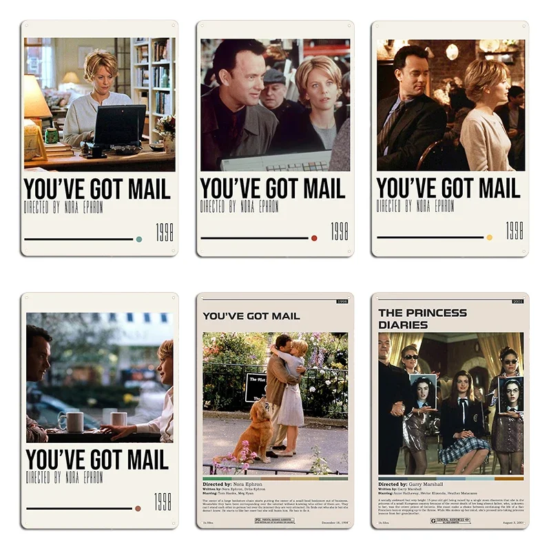 Home Cinema Inspiration - You've Got Mail ヴィンテージ風映画メタルサイン シネマラスティホームプリント シネマブリキサインポスター