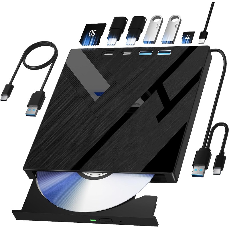 Blu Ray Disc Player - 7 in 1 外部ブルーレイドライブサポート 100G ディスク、ポータブル