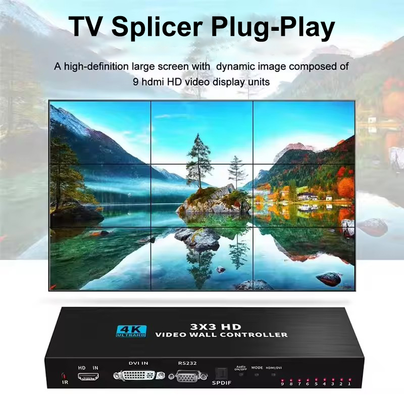 Home Cinema Screen - 4K HDMIビデオウォールコントローラー 3x3 2x3 2x2 ビデオウォールプロセッサー