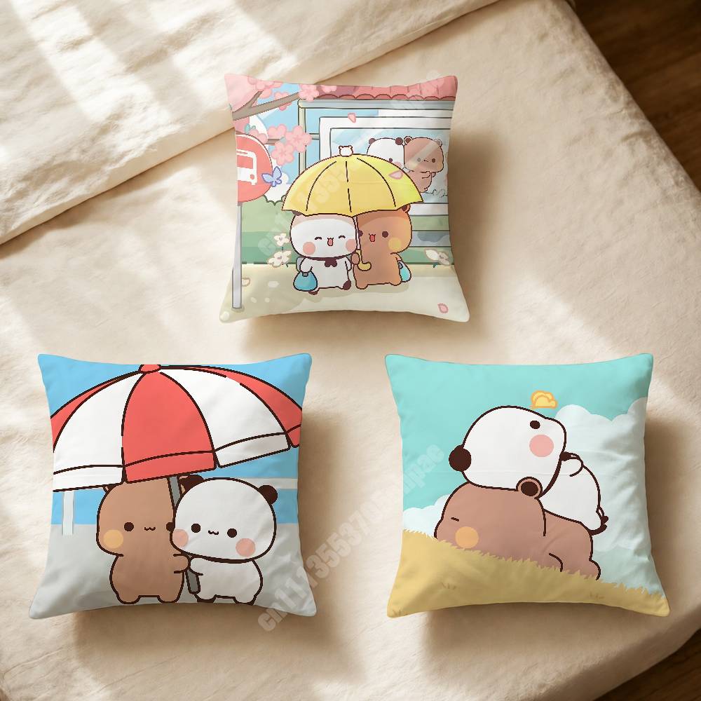 Home Cinema Couch - カートゥーンB-Bubu D-Duduプリント枕カバー ソファ カウチ 寝室 映画館