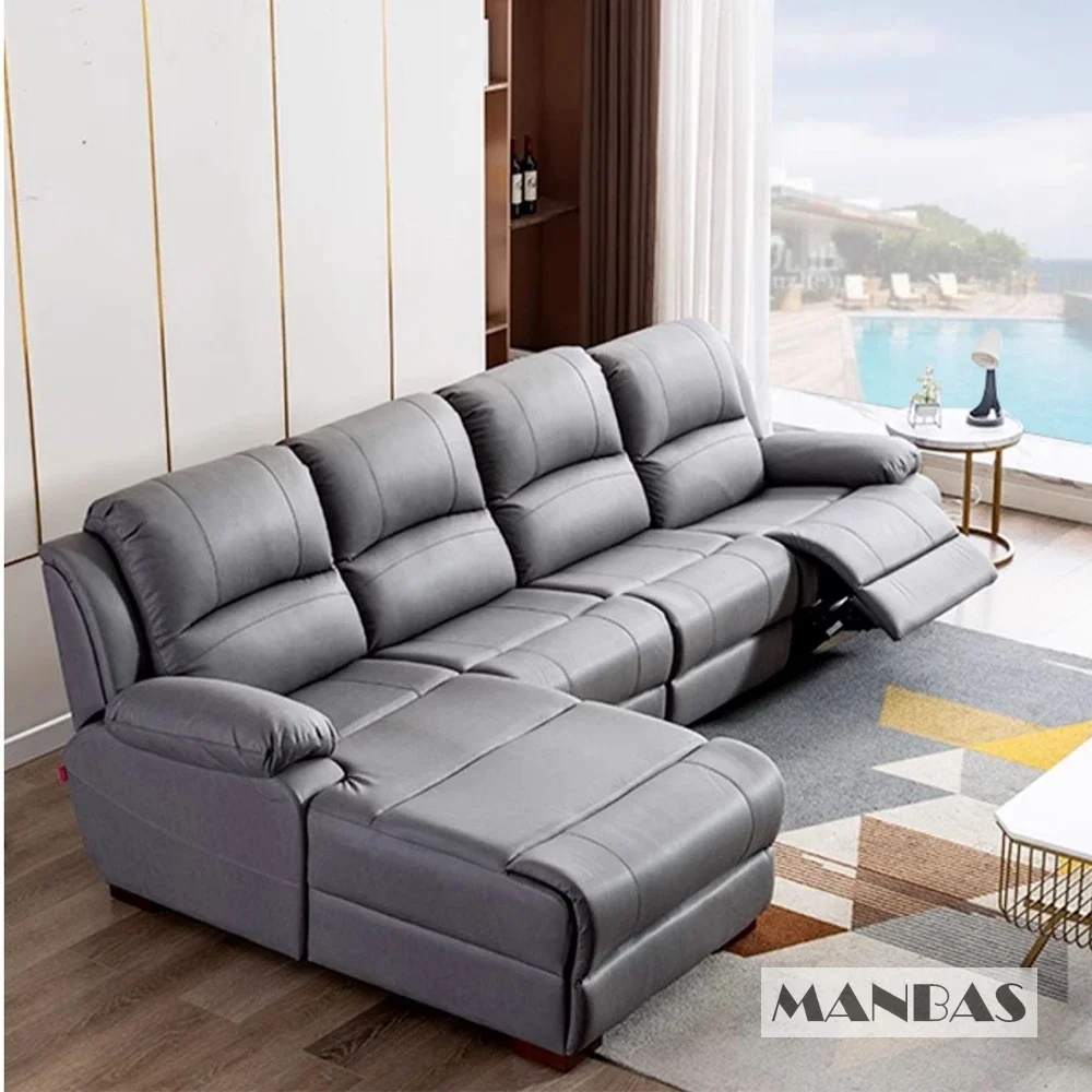 本革製手動電動リクライニングソファシアターパワーリクライニン - Home Cinema Couch のレビューと価格