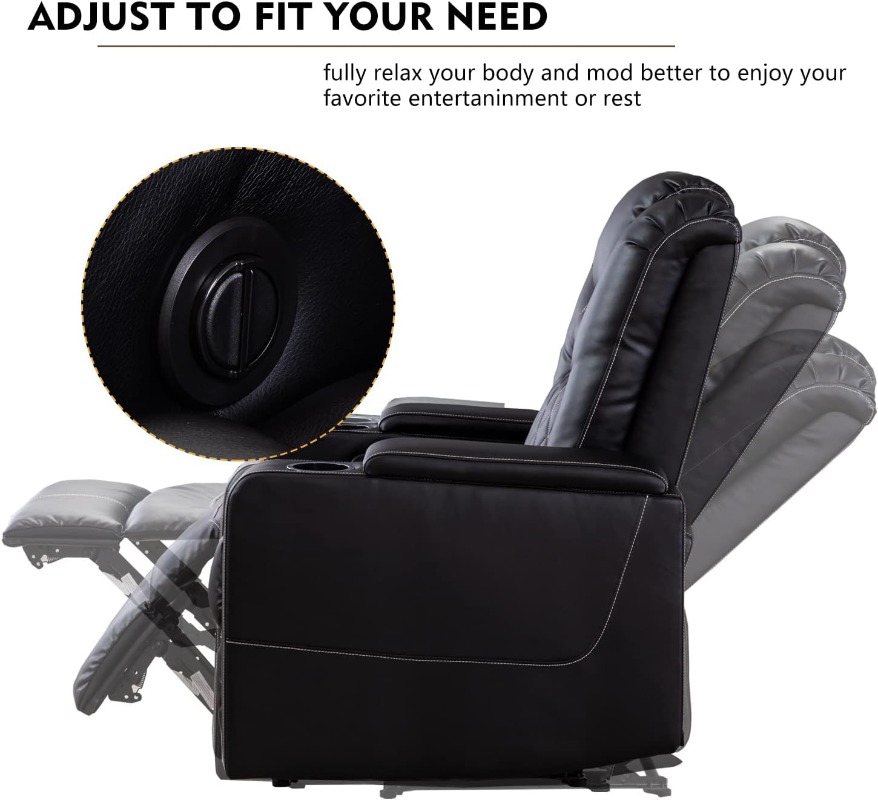 CANMOV 電動リクライニングチェア、USBポートとカップ - Home Cinema Couch のレビューと価格