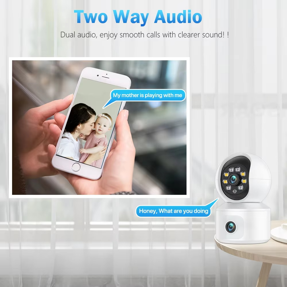 6MP ICSEE WiFi IPカメラ デュアルレンズ デ - Home Cinema Screen のレビューと価格