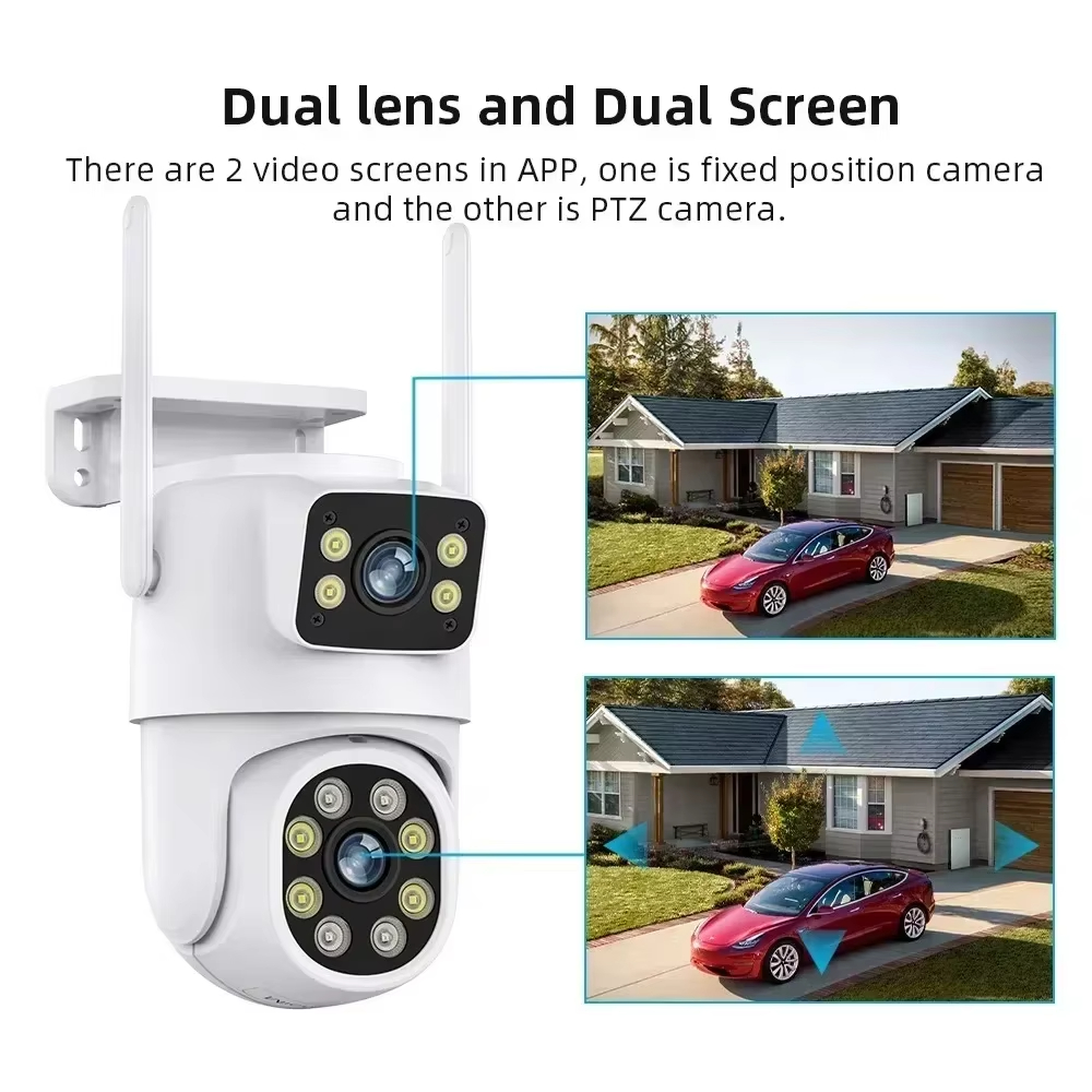 Tuya 4K 8MP Wifi カメラ PTZ 屋外デュア - Home Cinema Screen のレビューと価格