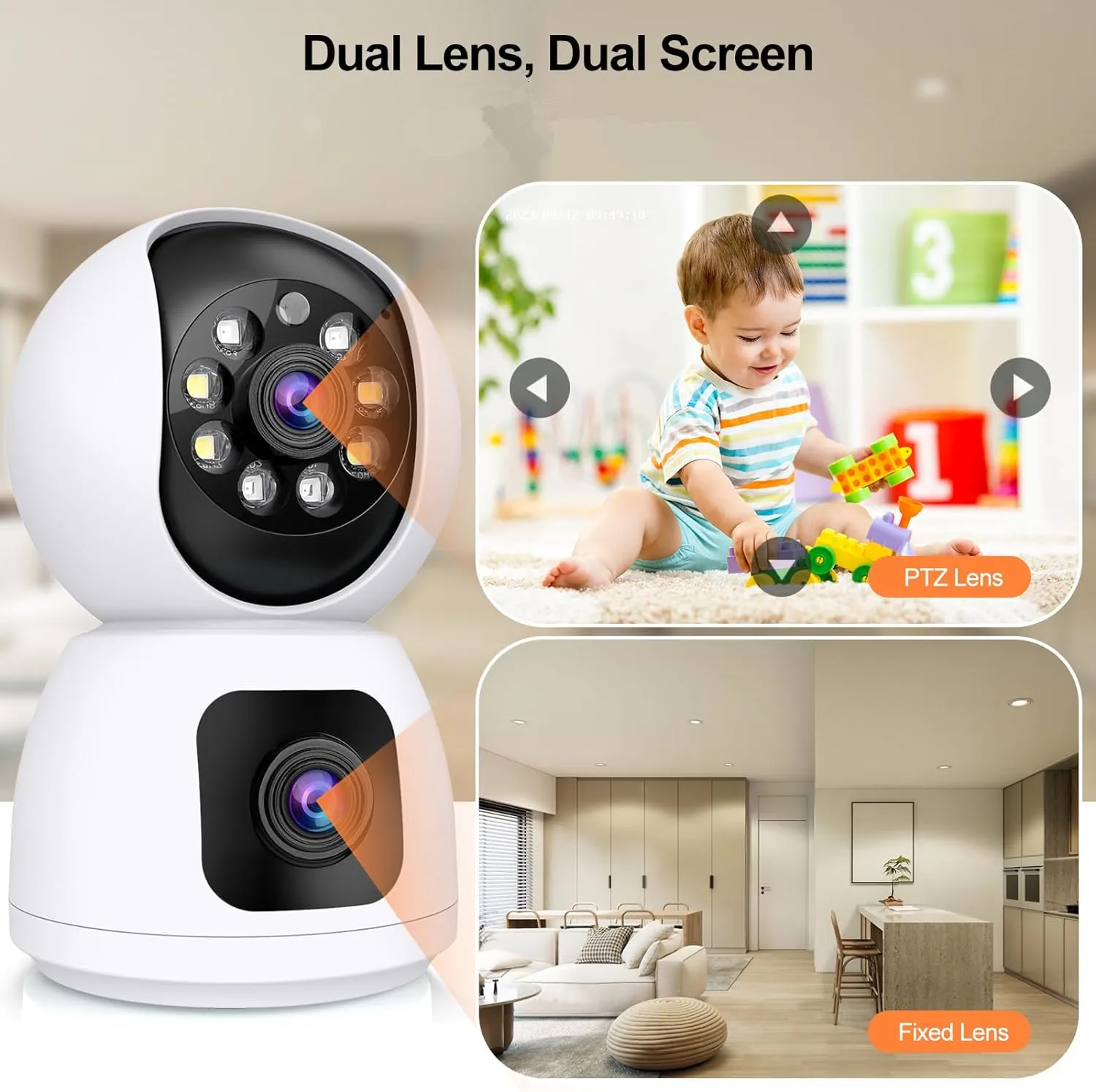 Tuya 4K 8MP HD WiFiカメラ 室内用 デュア - Home Cinema Screen のレビューと価格