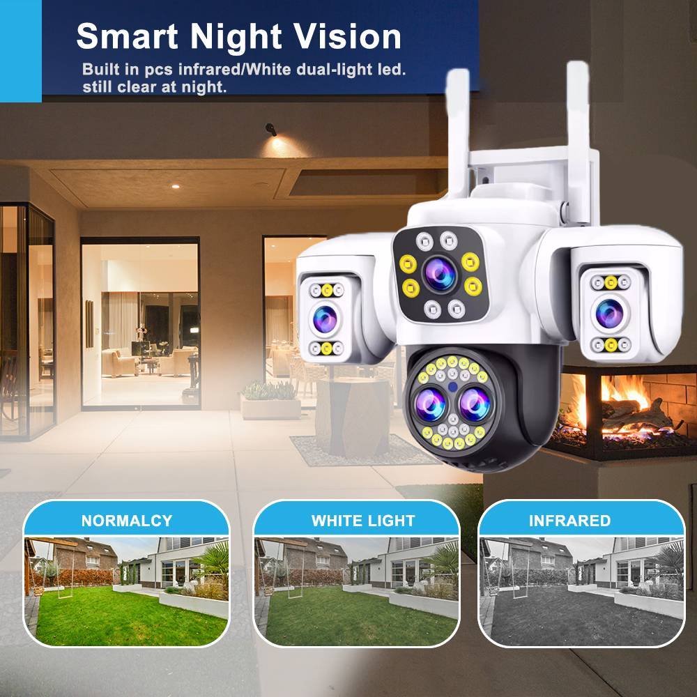 20MP 監視 Wifi カメラ 4 レンズ トリプルスクリ - Home Cinema Screen のレビューと価格
