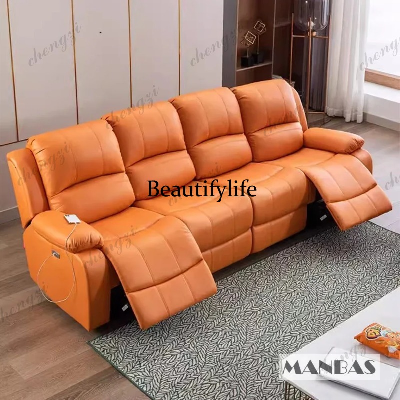本革製手動電動リクライニングソファシアターパワーリクライニン - Home Cinema Couch のレビューと価格