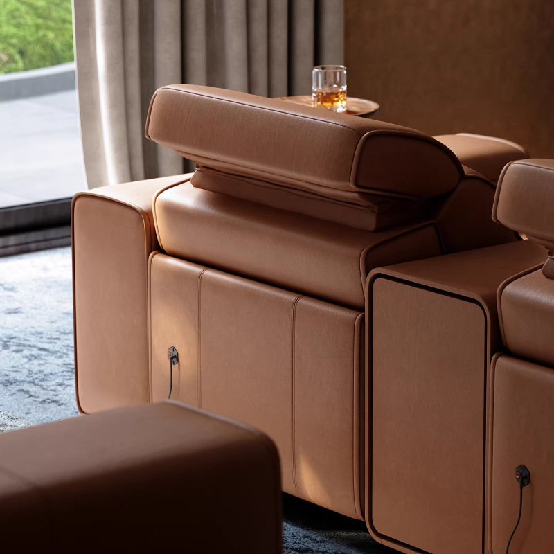 トップグレインレザー電動ソファチェア、リビングルーム、ホーム - Home Cinema Couch のレビューと価格