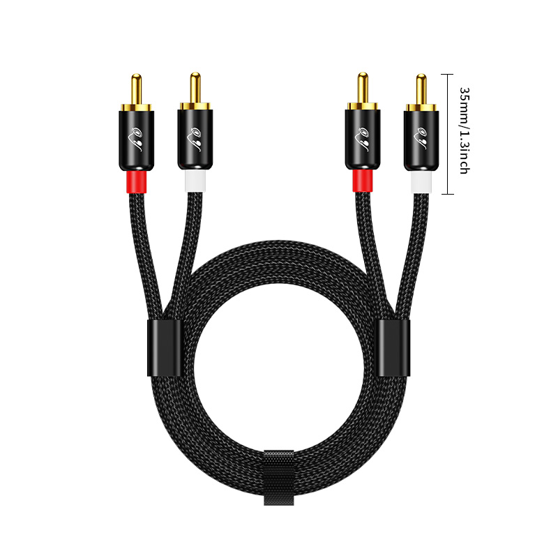 RG 2 RCA - 2 RCA ステレオケーブル、24K金 - Home Cinema Equipment のレビューと価格