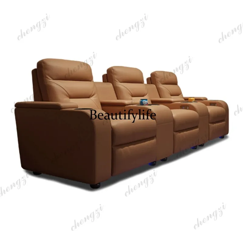 A49レザーソファセット、電動リクライニングシート付き、シア - Home Cinema Couch のレビューと価格