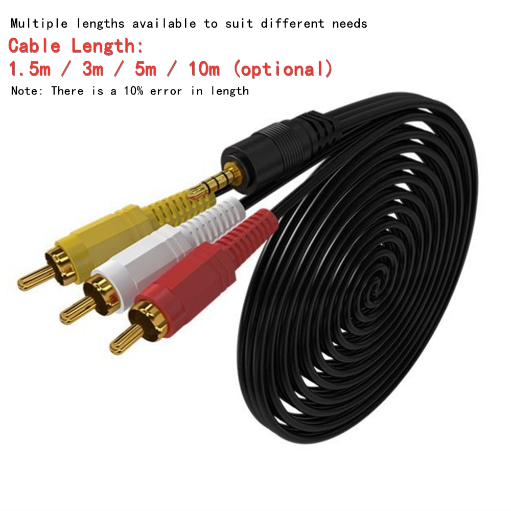 3.5 ミリメートルに 3 RCA オーディオビデオケーブル - Home Cinema Player のレビューと価格
