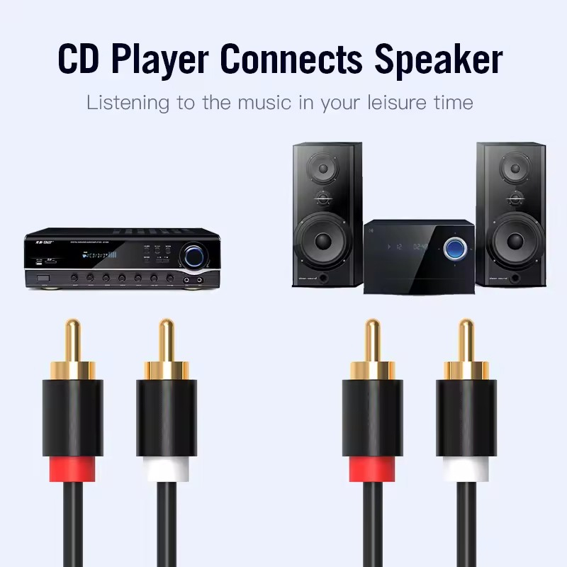 HiFiステレオRCAケーブル 2RCA - RCAオーディ - Home Cinema Player のレビューと価格