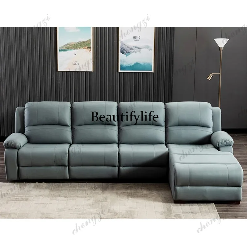 01Aレザー製手動電動リクライニングソファシアターパワーリク - Home Cinema Couch のレビューと価格