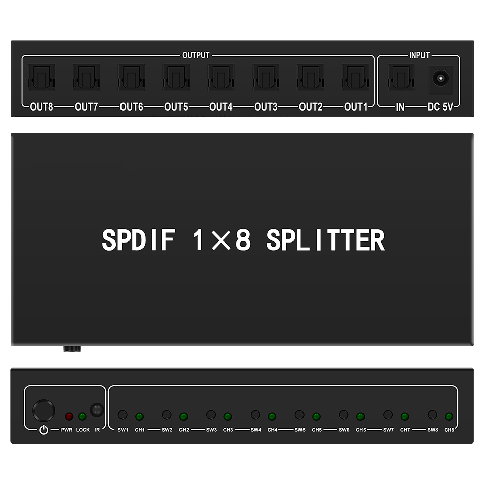 Toslink-デジタル光オーディオスプリッター,1 in  - Home Cinema Beamer のレビューと価格