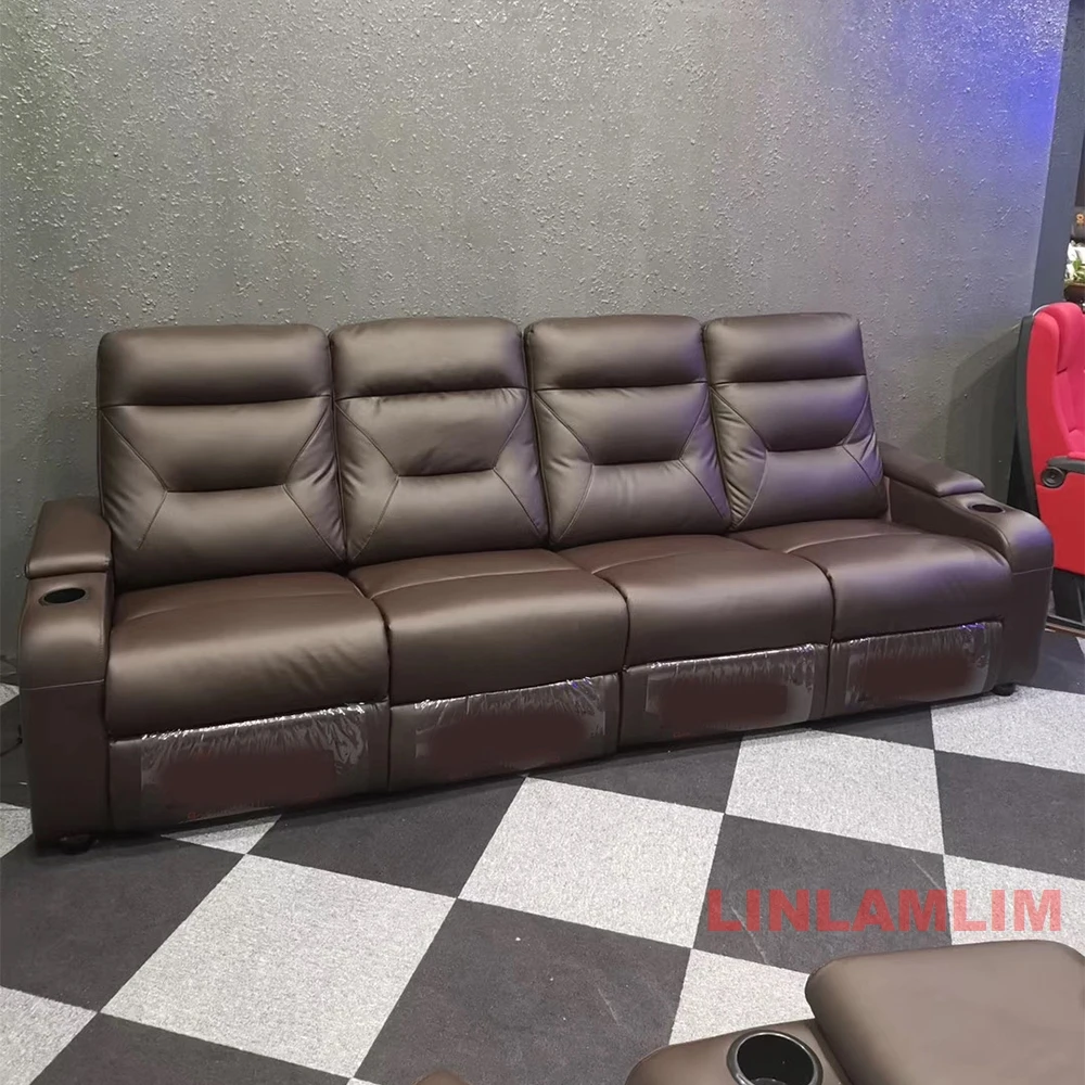 Linlamlim-本革のソファセット,リラックスできるパワ - Home Cinema Couch のレビューと価格