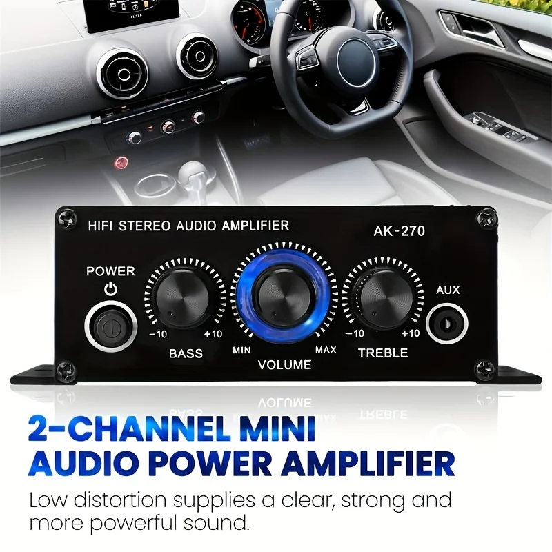 AK-270 400W ミニパワーアンプ 12V/24V 2 - Home Cinema Beamer のレビューと価格