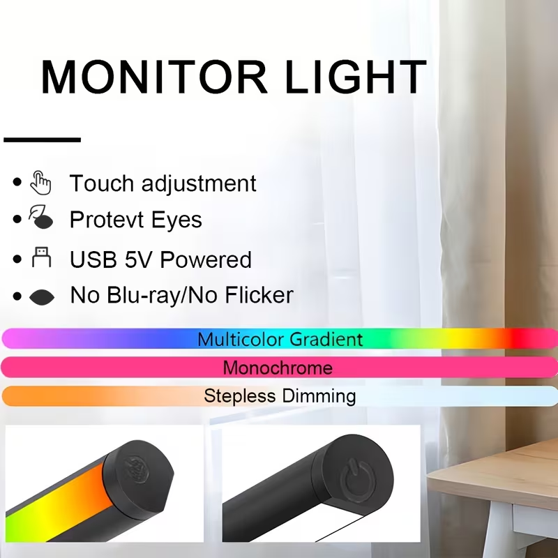 LEDコンピュータースクリーンハンギングライトバーUSBモニ - Home Cinema Led のレビューと価格
