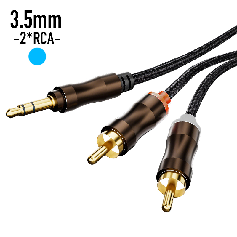 RCA-3.5mmジャックAUXオーディオケーブルHiFiス - Home Cinema Player のレビューと価格