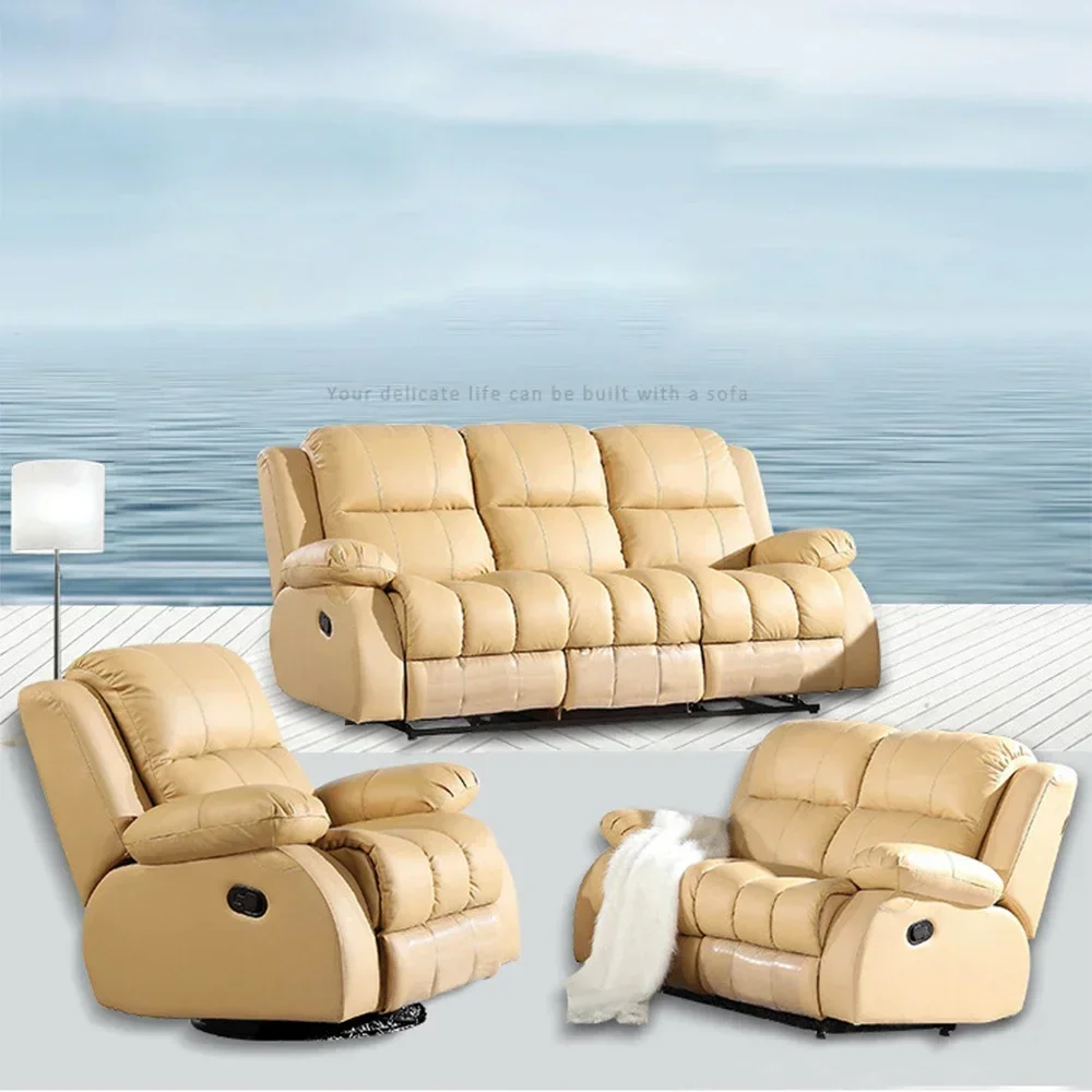 MINGDIBAO 手動/電動リクライニングソファ 本革製カ - Home Cinema Couch のレビューと価格