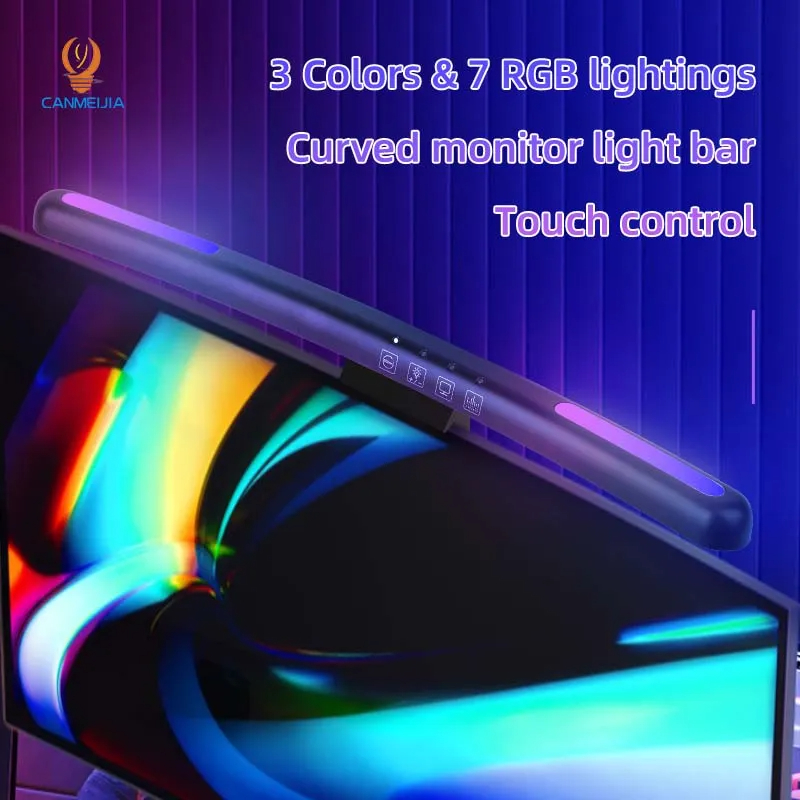 湾曲したLEDモニターライトバー,USB,RGB,PCスクリ - Home Cinema Led のレビューと価格