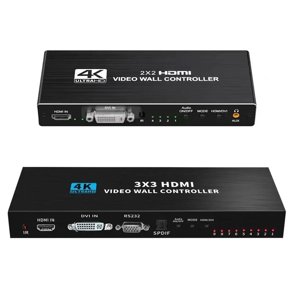 4K HDMIビデオウォールコントローラー 3x3 2x3  - Home Cinema Screen のレビューと価格
